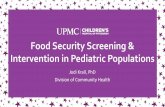 Food Security Screening & Intervention in Pediatric ...