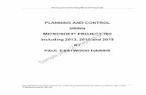 PLANNING AND CONTROL USING - Eastwood Harris