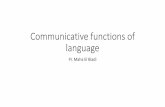 Communicative functions of language