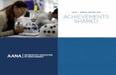 AANA | ANNUAL REPORT 2018 ACHIEVEMENTS SHARED
