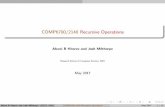 COMP6700/2140 Recursive Operations