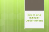 Direct and Indirect Observations
