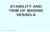 STABILITY AND TRIM OF MARINE VESSELS