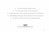 1. Fit & Finish Warranty 2. Customer Care Procedures 3 ...
