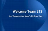 Welcome Team 212 - Weebly