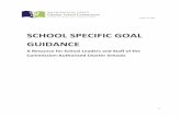SCHOOL SPECIFIC GOAL GUIDANCE - Wa