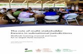 The role of multi-stakeholder forums in subnational ...