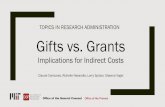 TOPICS IN RESEARCH ADMINISTRATION Gifts vs. Grants