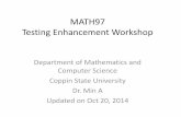 MATH97 Testing Enhancement Workshop