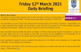 Friday 12th March 2021 Daily Briefing - lpgs.fireflycloud.net