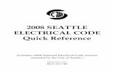 2008 SEATTLE ELECTRICAL CODE Quick Reference