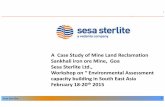 Mine Reclamation & Restoration at Sesa Goa Mahesh Patil