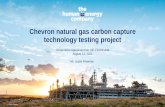 Chevron natural gas carbon capture technology testing project