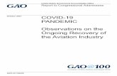 GAO-22-104429, COVID-19 PANDEMIC: Observations on the ...