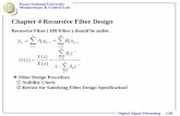 Chapter 4 Recursive Filter Design