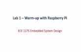 Lab 1 – Warm-up with Raspberry Pi