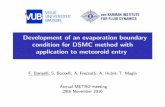 Development of an evaporation boundary condition for DSMC ...