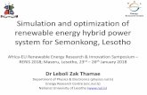 Simulation and optimization of renewable energy hybrid ...