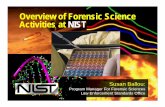 Overview of Forensic Science Activities at NIST