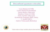 Deconfined quantum criticality - Harvard University
