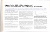 Archie III: Electrical Conduction in Shaly Sands