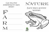 Nature Early Years Activity Booklet - mvuf.org.uk