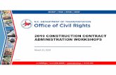 2019 CONSTRUCTION CONTRACT ADMINISTRATION WORKSHOPS