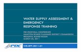 WATER SUPPLY ASSESSMENT & EMERGENCY RESPONSE TRAINING