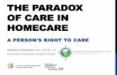 THE PARADOX OF CARE IN HOMECARE