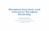 Emissions Inventory and Chemical Transport Modeling