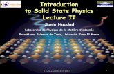 Introduction to Solid State Physics Lecture II