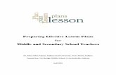 Preparing Effective Lesson Plans for Middle and Secondary ...