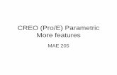 CREO (Pro/E) Parametric More features