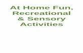 At Home Fun, Recreational & Sensory Activities