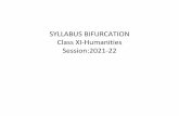 SYLLABUS BIFURCATION Class XI-Humanities Session:2021-22