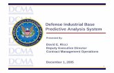 Defense Industrial Base Predictive Analysis System