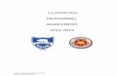 CLASSIFIED PERSONNEL AGREEMENT 2016-2019