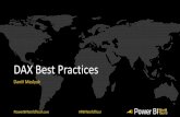 DAX Best Practices - Power BI User Group