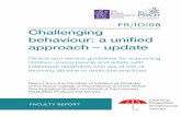 FR/ID/08 Challenging behaviour: a unified approach – update