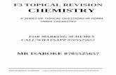 A SERIES OF TOPICAL QUESTIONS IN FORM THREE CHEMISTRY