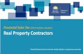 Provincial Sales Tax Real Property Contractors