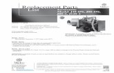 Replacement Parts List Incinomite Model J40-DS, J80-DS ...