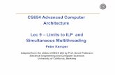 CS654 Advanced Computer Architecture Lec 9 – Limits to ILP ...