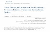 Third Parties and Attorney-Client Privilege: Common ...