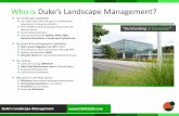 Who is Duke’s Landscape Management?