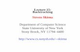 Lecture 15: Backtracking Steven Skiena Department of ...