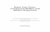 Raise Your Voice: Composing Written and Spoken Arguments
