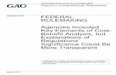 GAO-14-714, Federal Rulemaking: Agencies Included Key ...
