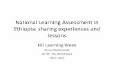 National Learning Assessment in Ethiopia: sharing ...