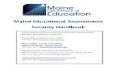 Maine Educational Assessments Security Handbook